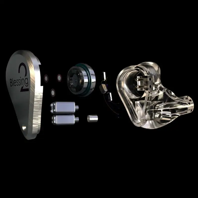 

MoonDrop Blessing 2 1DD+4BA Hybrid Headphone Technology In-Ear HiFi Monitor Earphone Earbuds 0.78mm 2 Pin Detachable Cable IEM