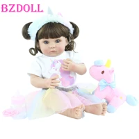 popular 40cm full silicone reborn baby doll for girl collectibles vinyl bebe bonecas child dress up education toy birthday gift