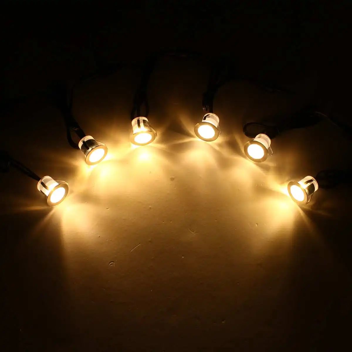

6pcs/set LED Deck Lights SMD3030 Lamp for Outdoor Garden Pathway Decor Underground Waterproof Spotlight EU/US Plug