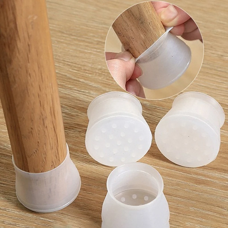 

20pcs Silicon Anti-slip Table Legs Furniture Leg Protection Cover Table Feet Pad Floor Protector For Chair Leg Floor Protection