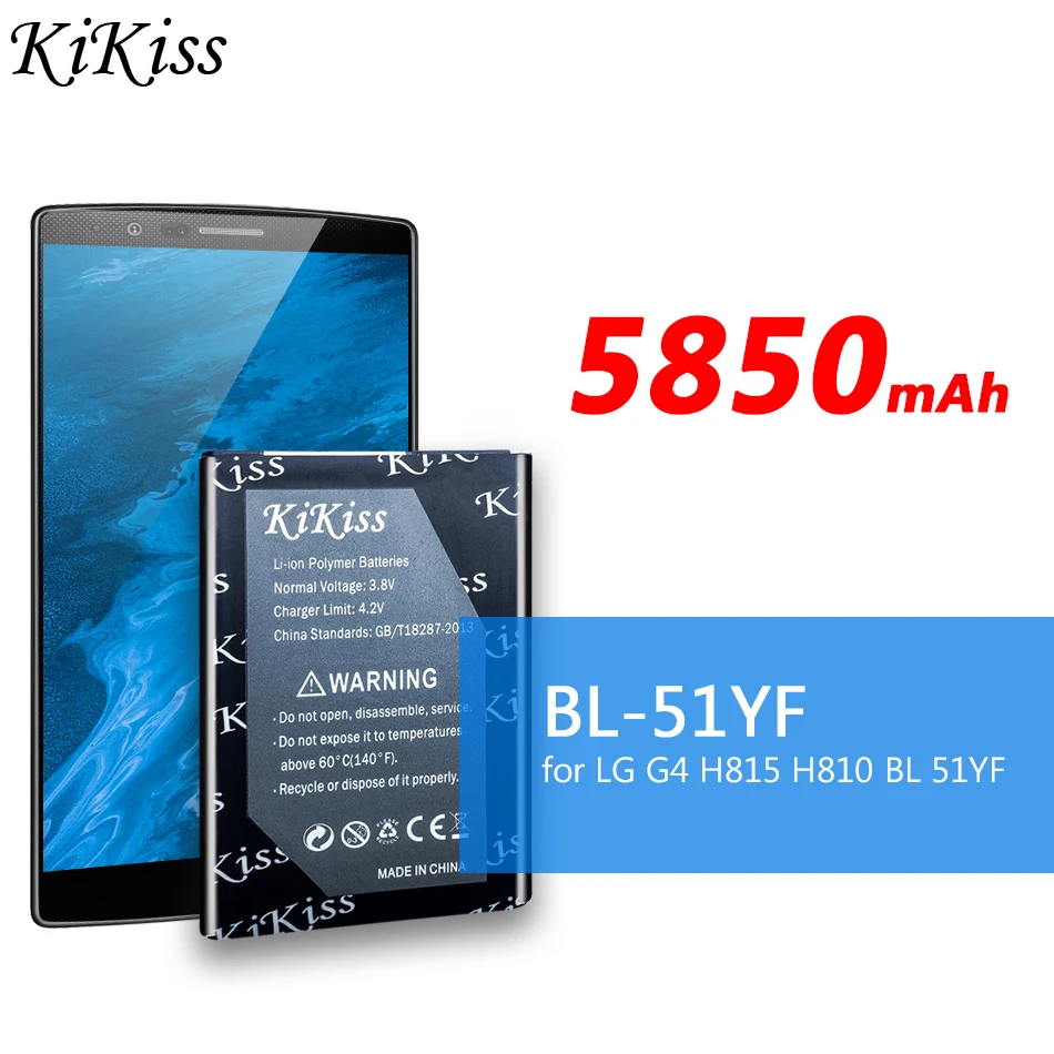 5850mAh аккумулятор большой мощности BL 51YF для LG G4 5850 мА/ч H815 H818 H810 VS999 F500 + номер