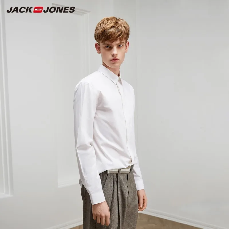 Мужская деловая Повседневная рубашка с длинными рукавами JackJones
