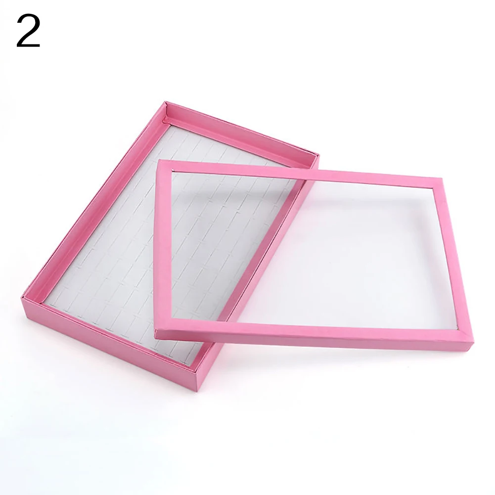 

100 Slots Ring Jewelry Display Tray Show Case Organizer Box Storage Holder Jewelry Display for rings/earrings Jewelry Holder
