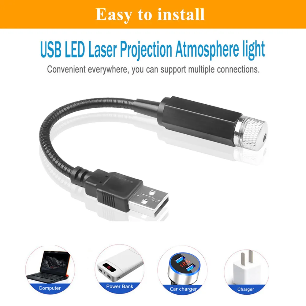 Обновленная красная зеленая фиолетовая светодиодная Лазерная лампа с USB