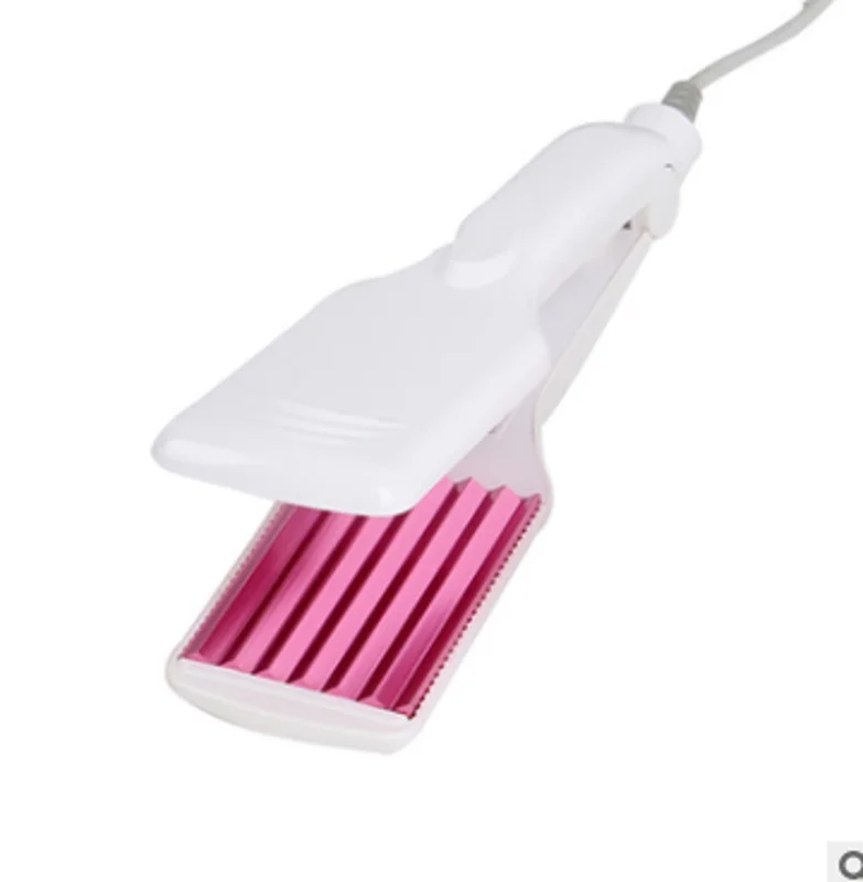 Гофрированный утюжок для выпрямителя волос электронный щипцы (Цвет: белый)