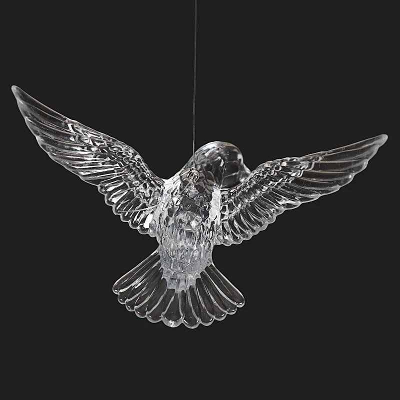 Colgante de cristal transparente acr&iacute;lico de alta calidad, decoraci&oacute;n para celebraci&oacute;n de boda rom&aacute;ntica, colibr&iacute;, a&eacute;reo, 20 Uds.-4