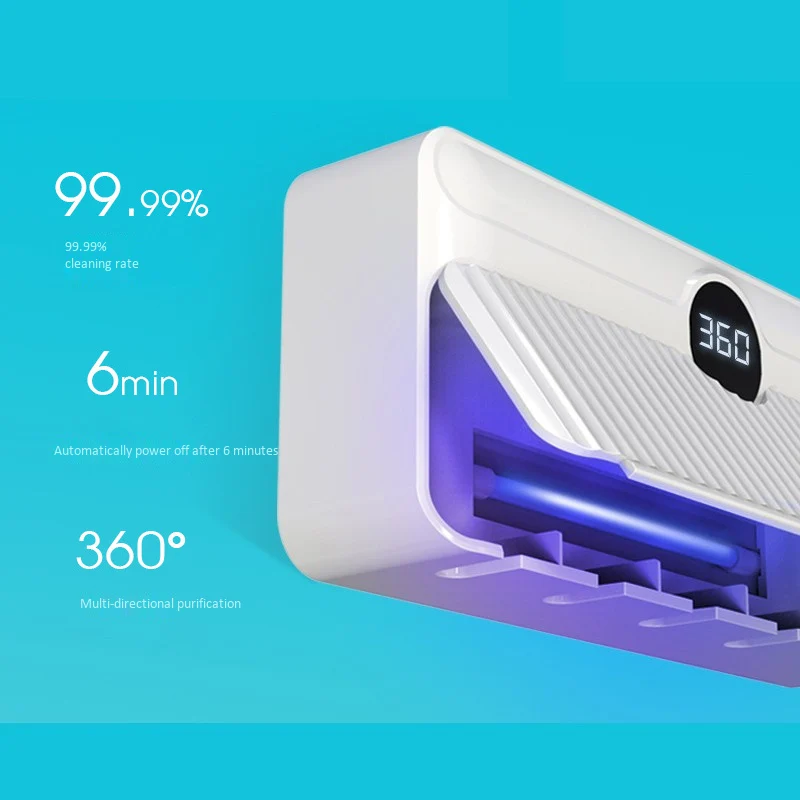 

UV Toothbrush Disinfectant Charge Brush Cleaning Storage Bathroom Toothpaste Dispenser Holder