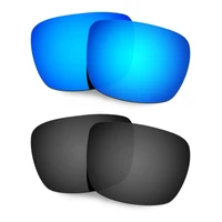 hkuco for spy optic helm sunglasses polarized replacement lenses 2 pairs blue black