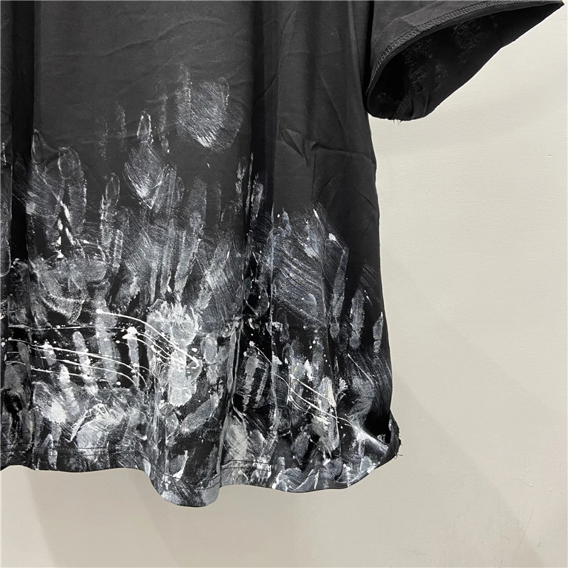 

Best Seller Summer Men Design O-Neck Short Sleeve T Shirt Graffiti Painted Hip Hop T Shirt Male Street Thin Loose Pullover Tops