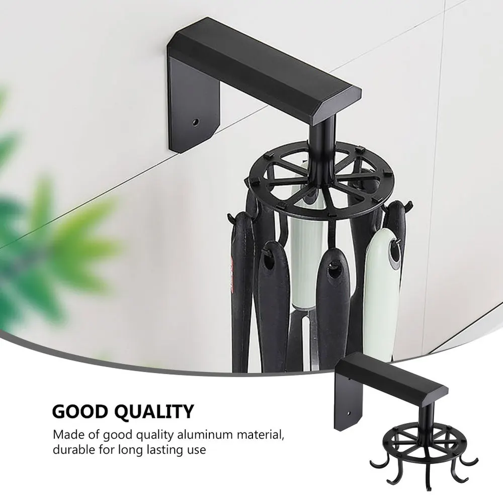 

1Set Punch-free Hooks Multipurpose Rotating Aluminum Hooks Kitchen Supply