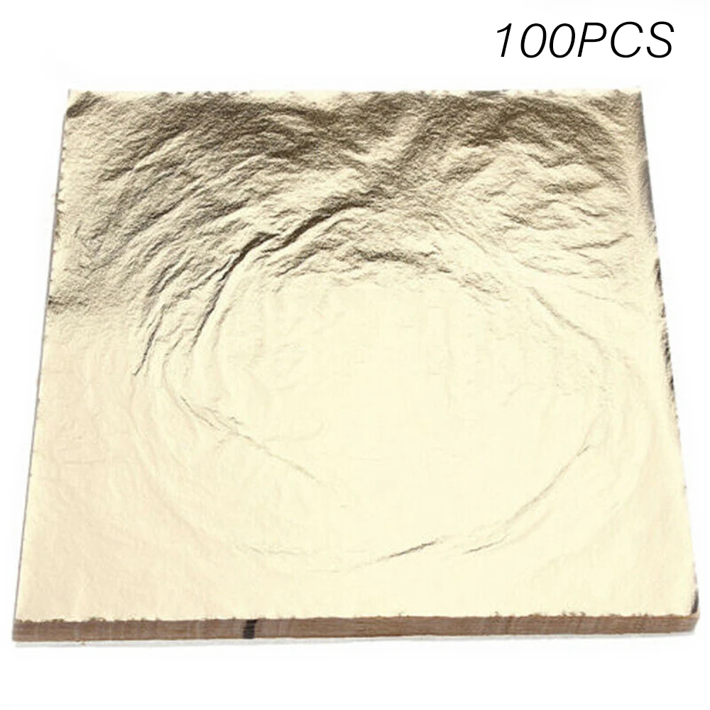 100 листов Искусство ремесло дизайн бумаги имитация золота серебро медный