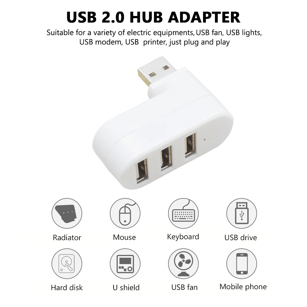 Высокоскоростной мини-Разветвитель USB 2 0 с 3 портами | Электроника