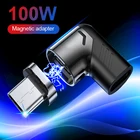 Магнитный преобразователь зарядного устройства Micro USB Type-C, 100 Вт, Магнитный адаптер для быстрой зарядки для iPhone 12, 11, Pox Max, Xiaomi 11, 10, Huawei P40