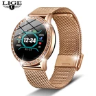 Женские Смарт-часы LIGE с монитором кровяного давления и пульса, фитнес-трекер, спортивный смарт-браслет с будильником, Смарт-часы