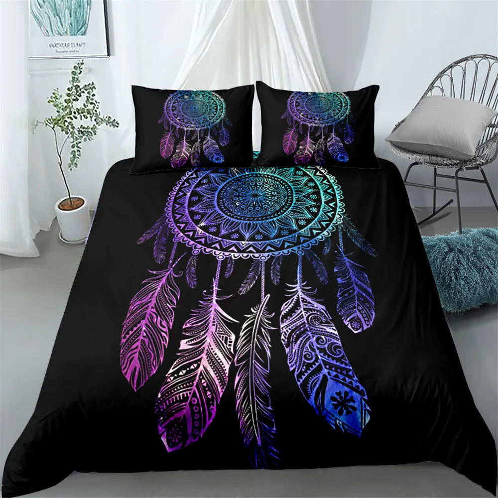 dreamcatcher bohemian ethnic bedding set single twin double queen king cal size bed linen | Дом и сад