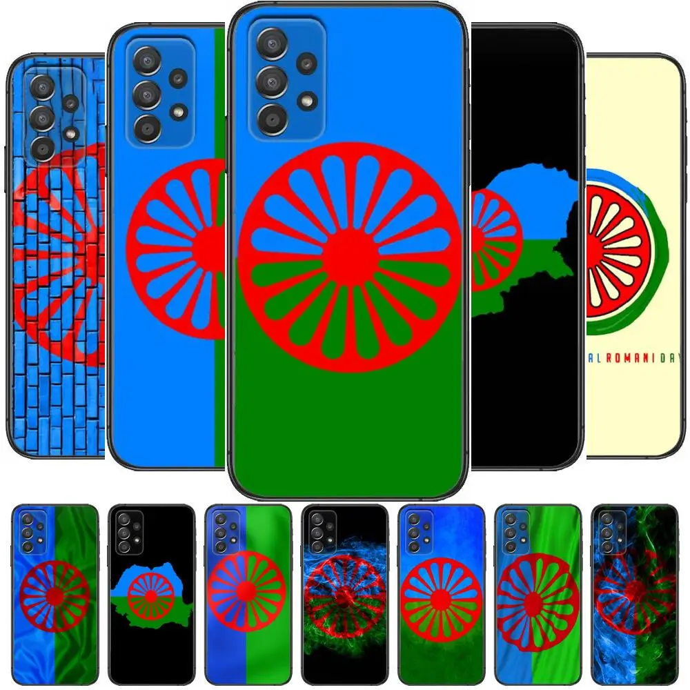 

Gypsy Romani Roma Flag Phone Case Hull For Samsung Galaxy A70 A50 A51 A71 A52 A40 A30 A31 A90 A20E 5G S Black Shell Art Cell Cov