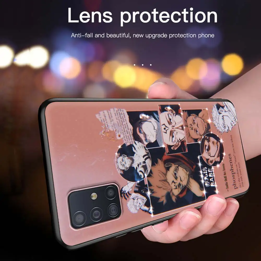 

Jujutsu Kaisen Gojou Satoru Case For Samsung Galaxy A51 A71 A21s A31 M31 A12 A41 A11 A42 5G M51 M30s Casos Black Phone Fundas
