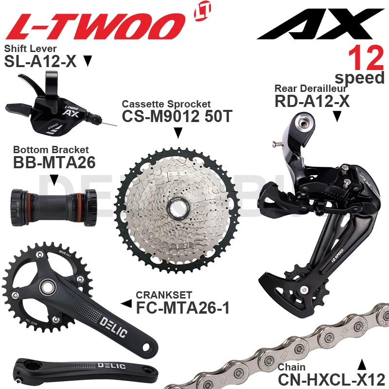 LTWOO AX12 12 скоростной MTB групсет включает правый переключатель передач задний