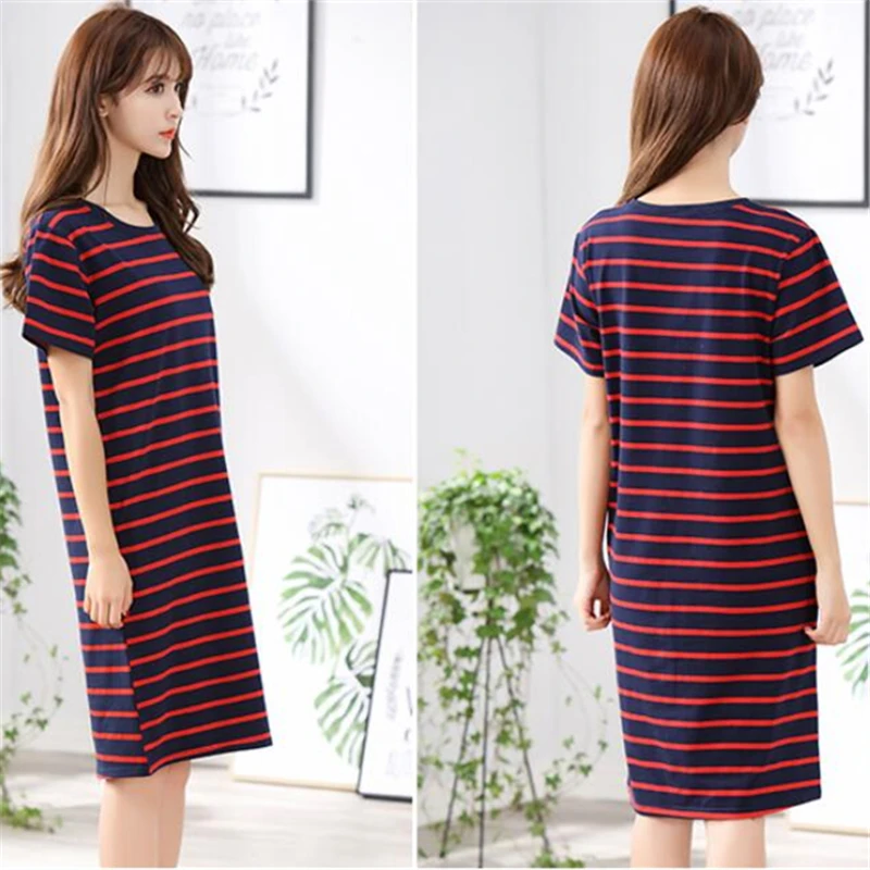 Ночное платье с героями мультфильмов для женщин ночное белье размера плюс 5XL