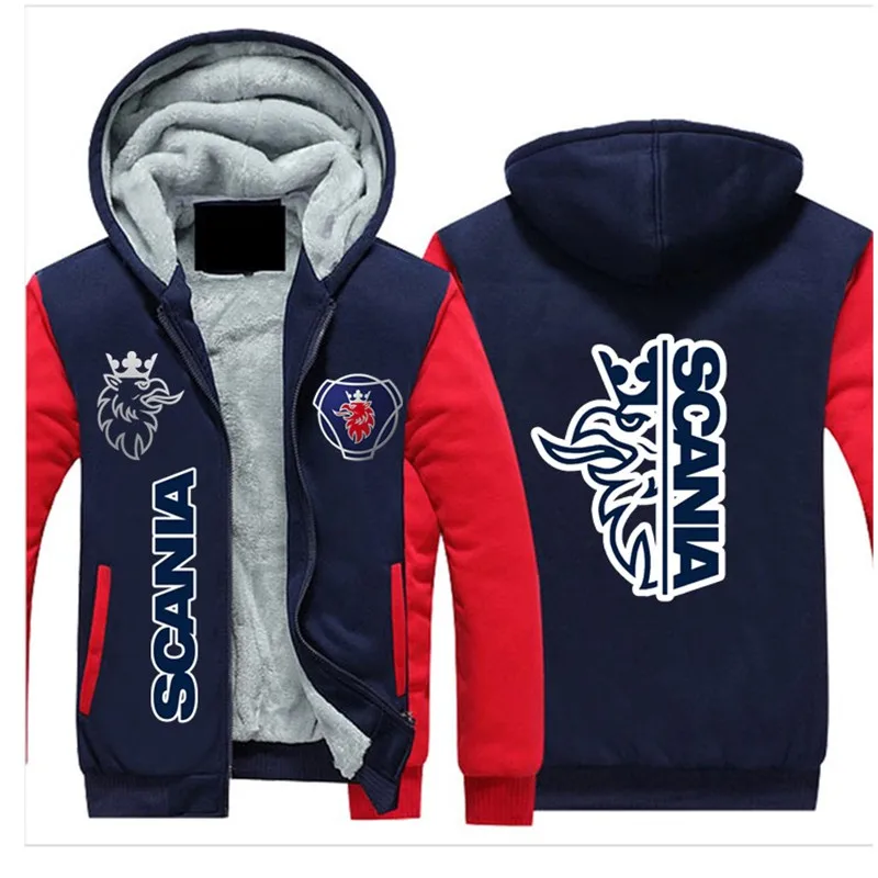 Мужская толстовка с капюшоном SCANIA утепленная флисовая куртка логотипом сиденья