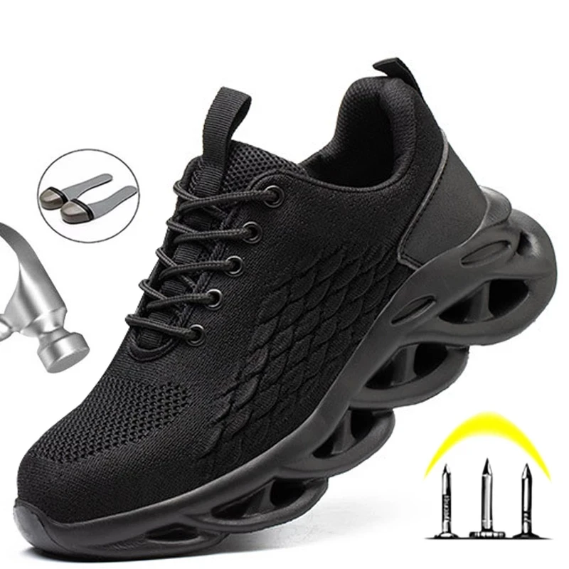 

Indestructible Work Safety Boots 2021 New Work Shoes Steel Toe Cap Safety Shoes Men Work Sneakers Male Work Boots Men Footwear