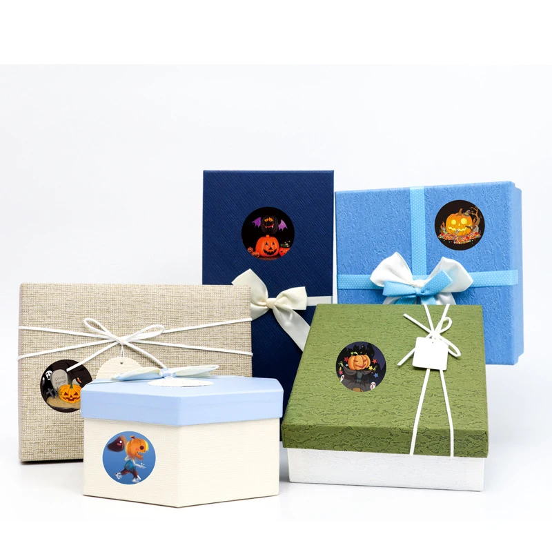 

500Pcs/Roll Gift Sealing Halloween Stickers Funny Pumpkin Stickers Festival Decorations Kids Reward Birthday Party Gift Labels