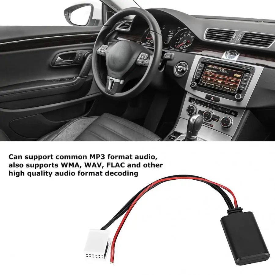 12V 12-Pin автомобильный Bluetooth аудио кабель автомобиля Bluetooth AUX модуль подходит для мкд RNS 510 RCD 200 210 300 310 500 510 Радио стерео