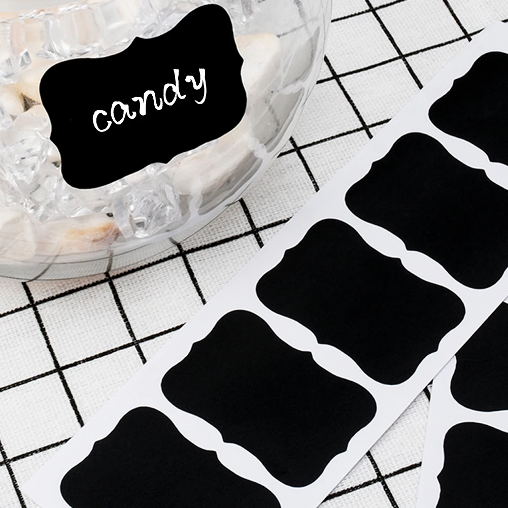 

1 Roll Waterproof Chalkboard Stickers Kitchen Spice Bottle Label Home Jam Jar Tags Blackboard Labels Home Decorations