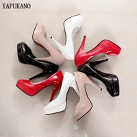 shallow mouth single shoes black work shoes sexy high heels red wedding shoes party dress pumps large size womens shoes 4142