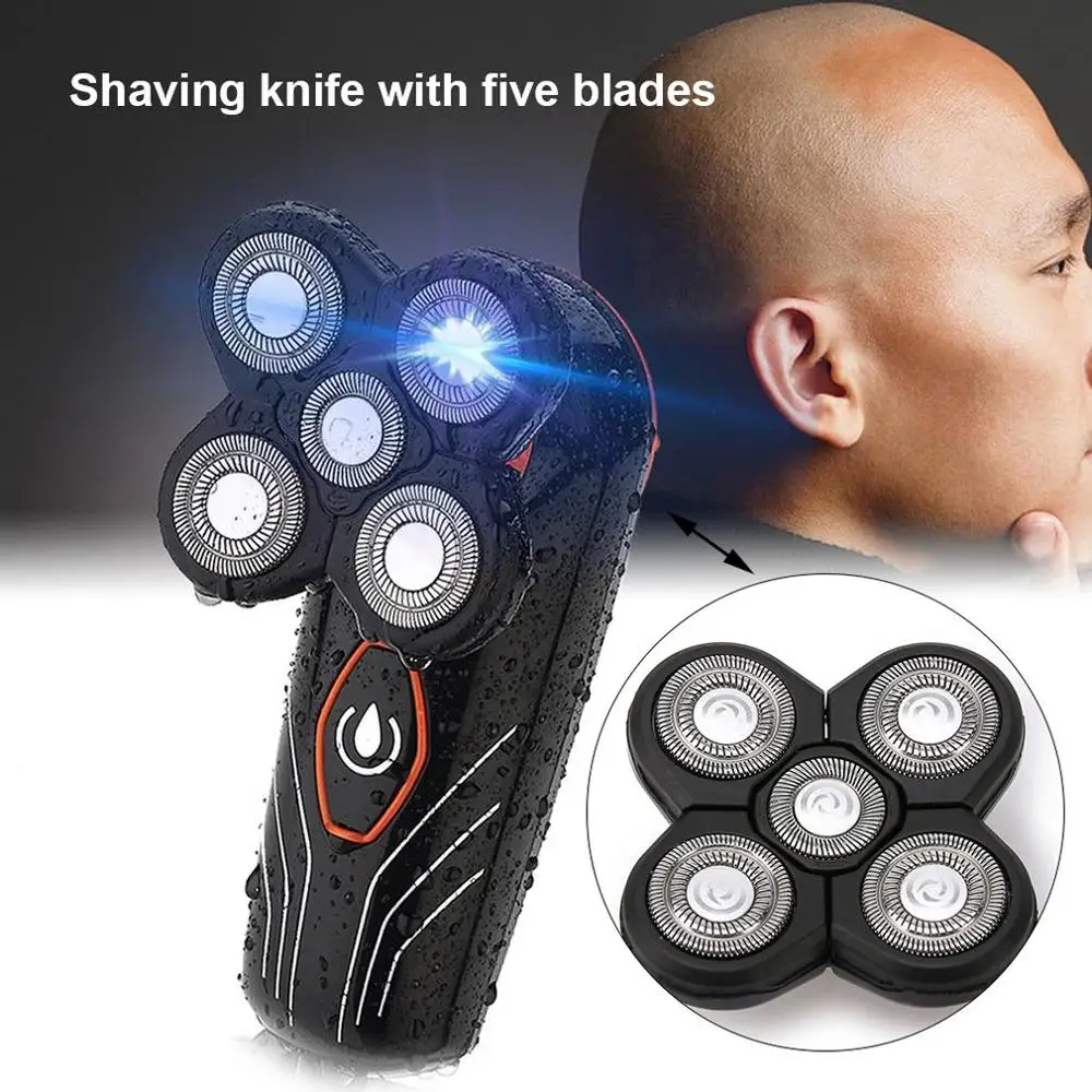 Водонепроницаемая плавающая бритва с 5 головками Мужская электрическая