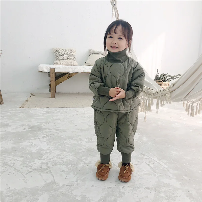 Новинка Осень зима 2019 детская одежда Корейская версия для девочек два комплекта