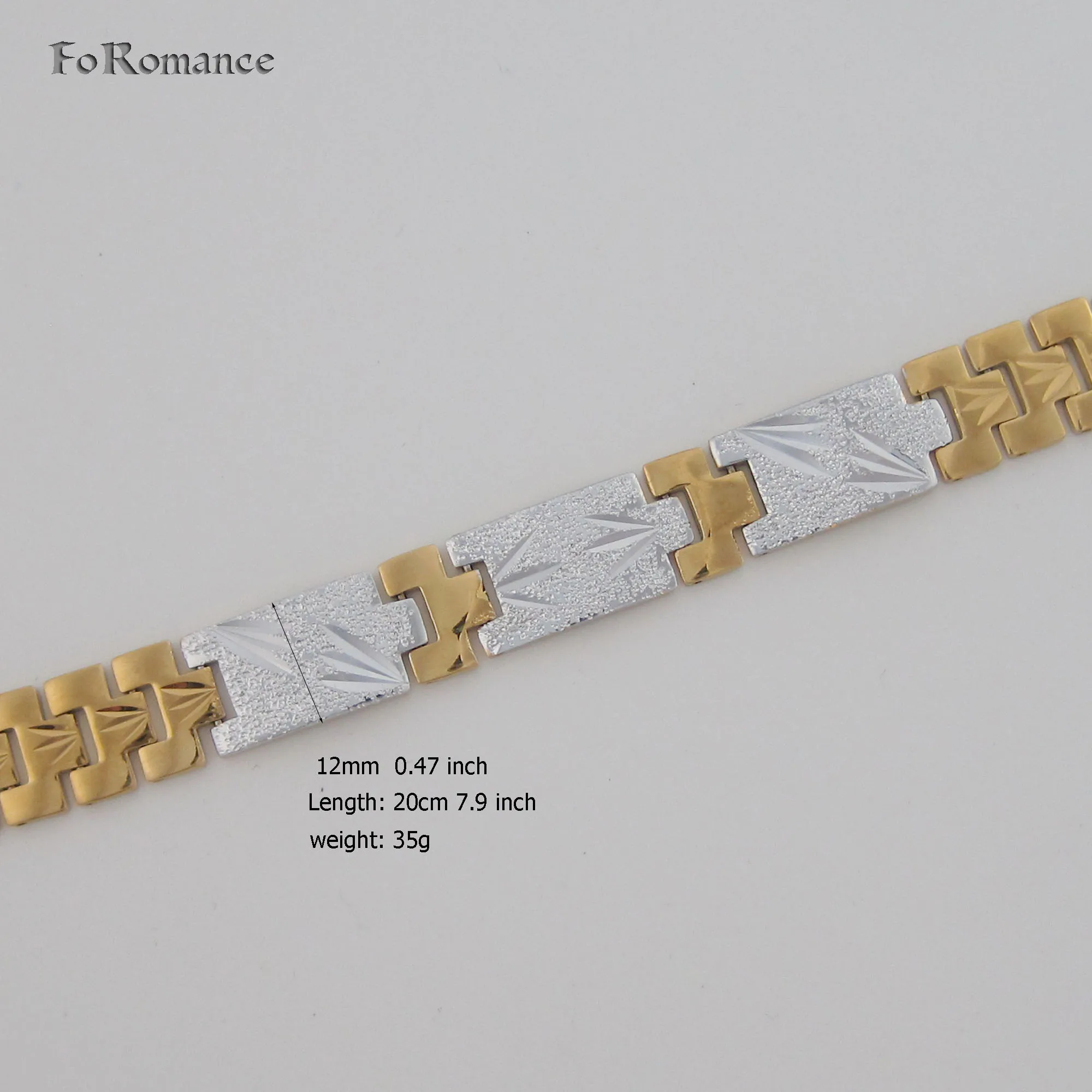 Foromans/12 мм 0 47 дюйма 7 9 дюйма-желтое и Белое Золото GP покрытие латунный лист резной