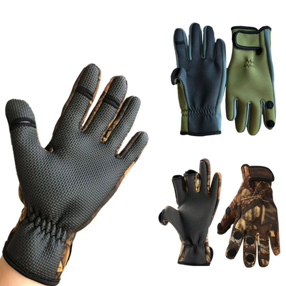 Рыболовные зимние уличные перчатки с полным пальцем ветрозащитные