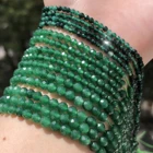 Натуральный камень маленький 2 3 4 мм граненые резки россыпью круглые крошечные семена темно-зеленый халцедон бусины из нефрита для изготовления ювелирных изделий