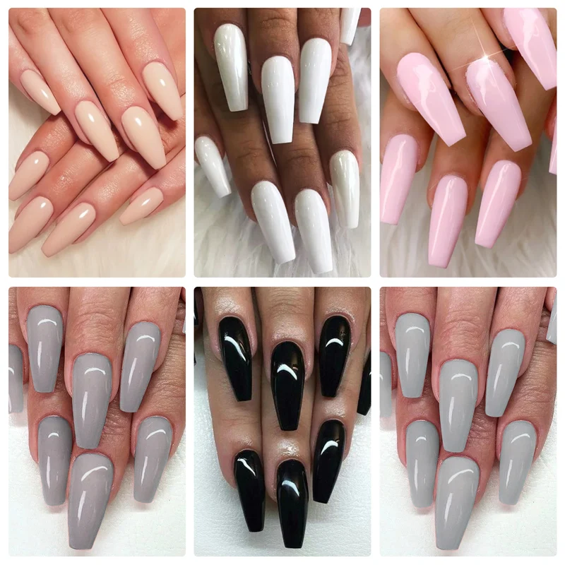 

Набор гель-лаков для ногтей с 6 шт. однотонных цветов, прочный, легкий, портативный для Daliy Life Party SOYW889