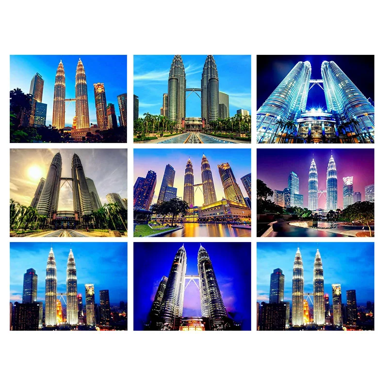 

Full Square Round Scenery Building 5D DIY Diamond Painting Cross Stitch Embroidery Diamond Mosaic Art Living Home Room Decor