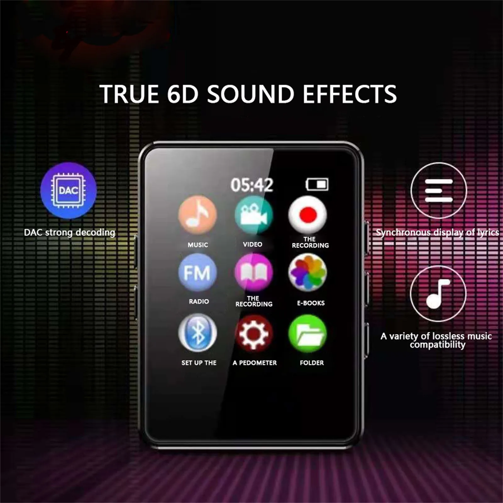 Мини-mp3-плеер 1 8 дюйма Bluetooth Hi-Fi воспроизведение музыки | Электроника