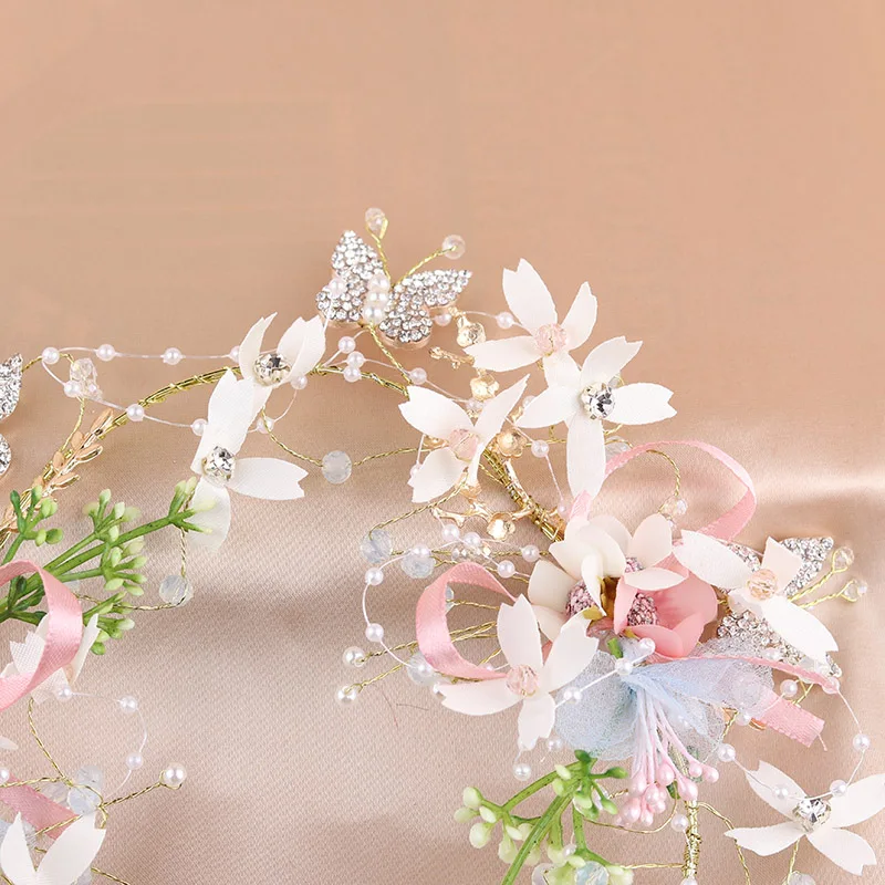 

Super flower fairy Korean yun yarn tassels to clamp the bride wedding dress photos tire fairy beautiful modelling wedding jewelr