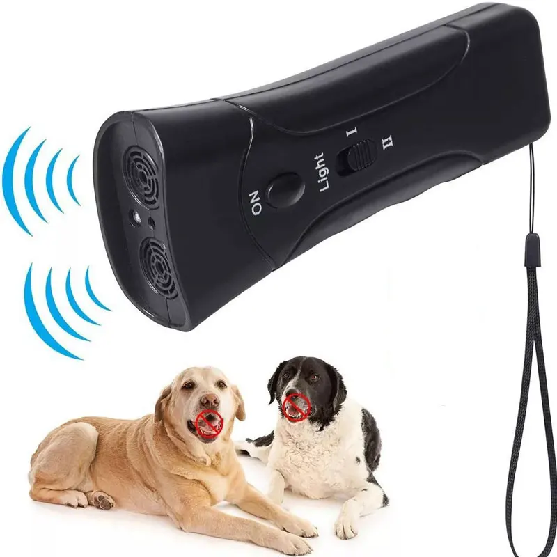 

Pet Dog Repeller Anti Barking Stop Bark Training Device Trainer LED Ultrasonic Anti Barking Ultrasonic Without Battery