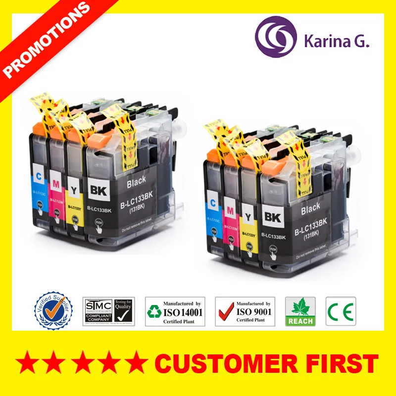 2Sets Совместимые картриджи для LC133 LC131 для принтера Brother mfc-j245 J470DW J475DW J650DW J870DW набор чернил для Океании - Цвет: 2Sets