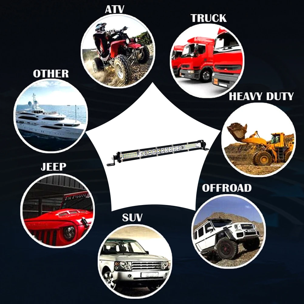 Ультратонкий Светодиодный прожектор 10 дюймов 12 В 78 Вт комбинированный луч