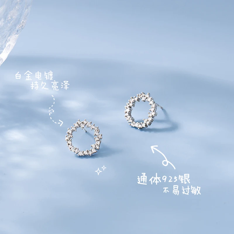 Горячая Распродажа серьги из стерлингового серебра 925 пробы с кубическим