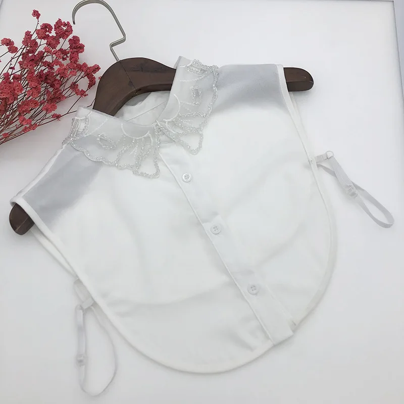 

Женская рубашка ручной работы со съемными воротниками