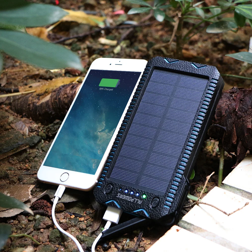 Все мощности S 15000mAh Солнечная батарея портативная Внешняя батарея солнечная батарея зарядное устройство с электрическая зажигалка для сигарет для телефона