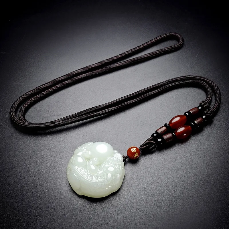 

Hand-carved Jade Crafts Xinjiang Hetian Jade Pendant Natural Jade Brave Pendant Necklace Jewelry Wholesale