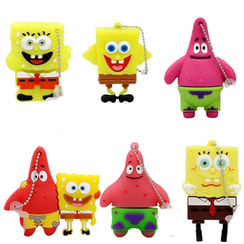 Usb флеш-накопитель Sponge Bob 256 ГБ Классическая мультяшная флешка 64 флеш-карта памяти