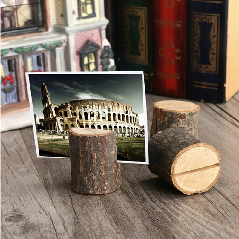 10 шт./упак. деревянный пень Форма Свадебная вечеринка Приём место держатель для