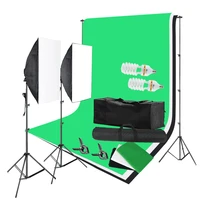 135w 5500k photography studio video lights lighting kit 2028 softbox 3 backdrops background support stand softbox lighting kit