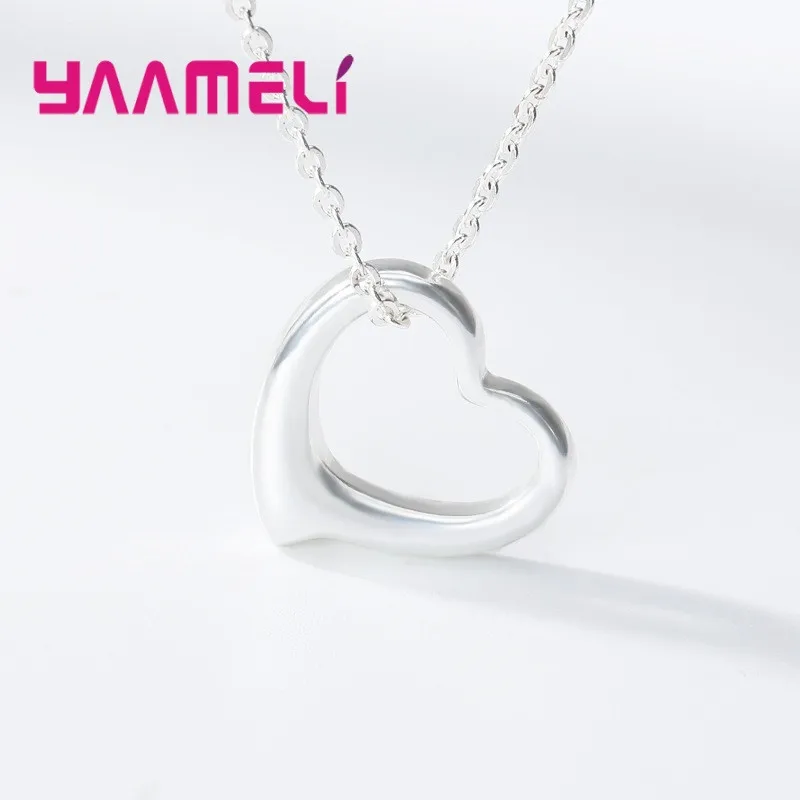 Женское ожерелье с подвеской в виде сердца из серебра 925 пробы - купить по