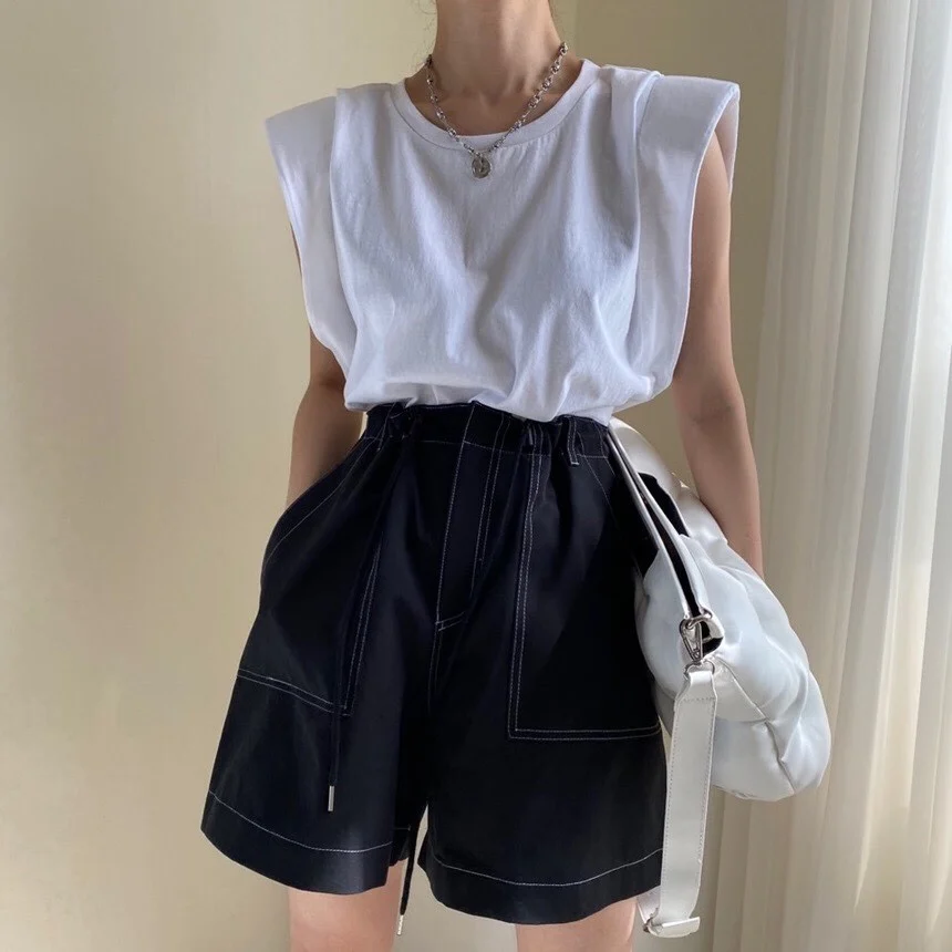 Корейский шикарный Повседневный милый Молодежный однотонный топ с летящими